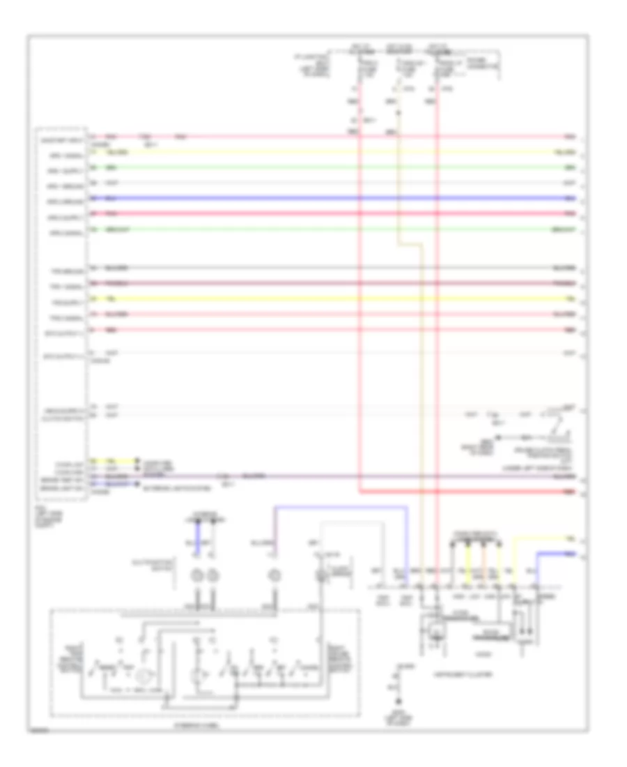 2.4L, Электросхема системы круизконтроля (1 из 2) для Hyundai Sonata GLS 2012