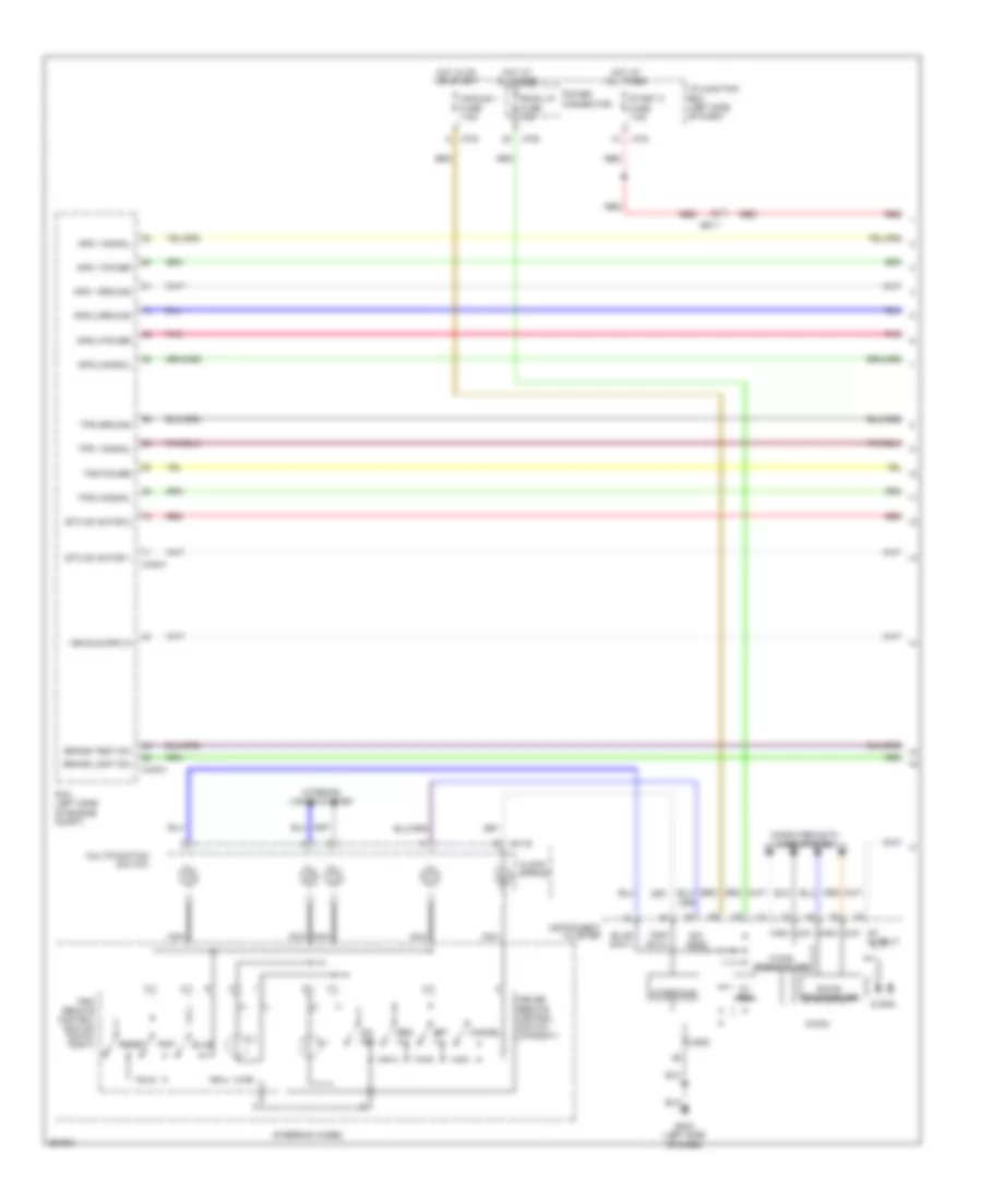 2.4L гибрид, Электросхема системы круизконтроля (1 из 2) для Hyundai Sonata GLS 2012