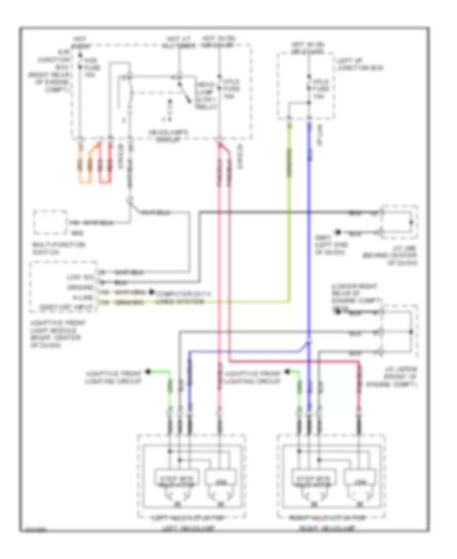 Электросхема корректора фар, С AFLS для Hyundai Genesis 3.8 2010