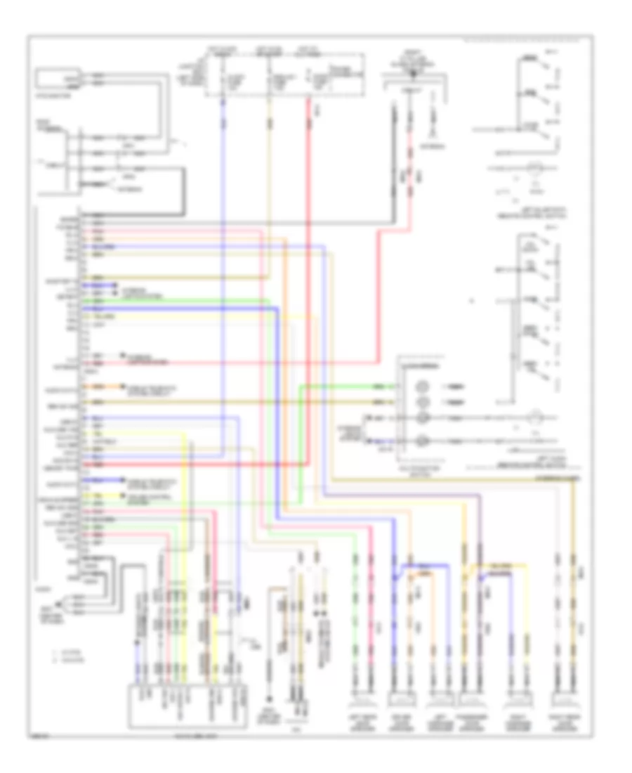 Radio Wiring Diagram, Except Hybrid without Navigation without Standard Amplifier & JBL Усилитель для Hyundai Sonata SE 2012