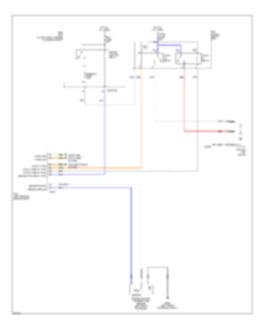 Электросхема системы охлаждения для Hyundai Tucson GL 2012
