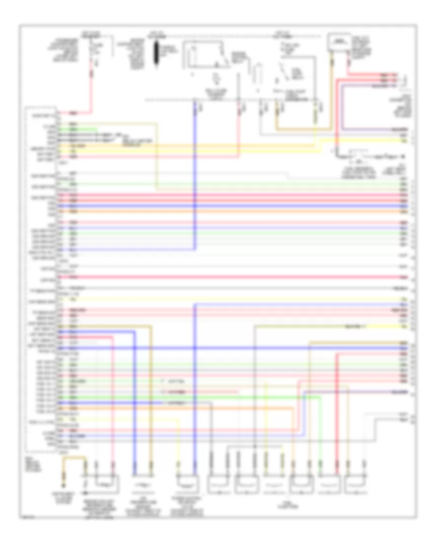 2.7L, Электросхема системы управления двигателя (1 из 4) для Hyundai Santa Fe LX 2002