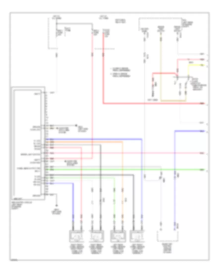 Электросхема антиблокировочной тормозной системы АБС (ABS), без ESC (1 из 2) для Hyundai Azera 2013