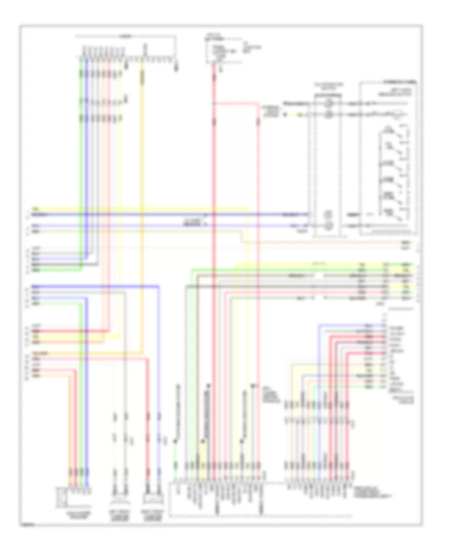 Radio Wiring Diagram, withNavigation & withУсилитель AV (1 из 2) для Hyundai Azera GLS 2011