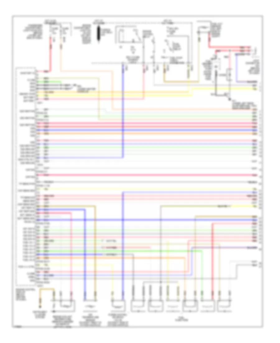2.7L, Электросхема системы управления двигателя (1 из 4) для Hyundai Santa Fe LX 2003