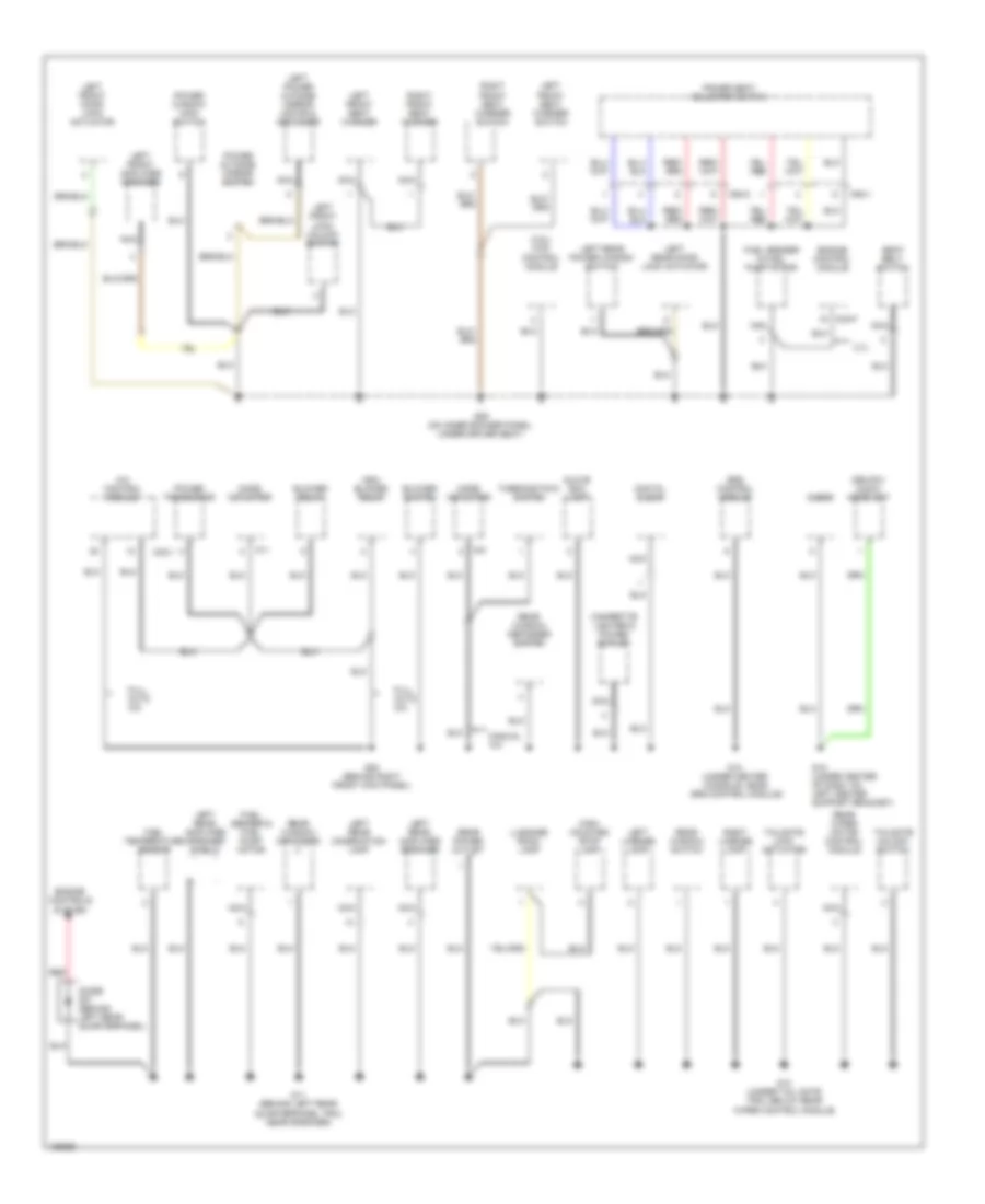 Электросхема подключение массы заземления (3 из 3) для Hyundai Santa Fe LX 2003