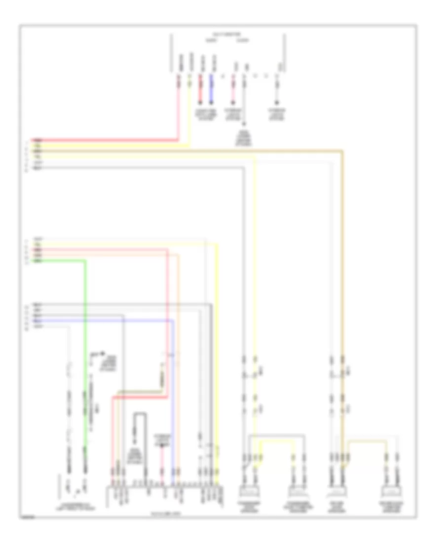 Radio Wiring Diagram, without Navigation  Audio Amplifier (2 of 2) for Hyundai Genesis Coupe 3.8 Track 2013