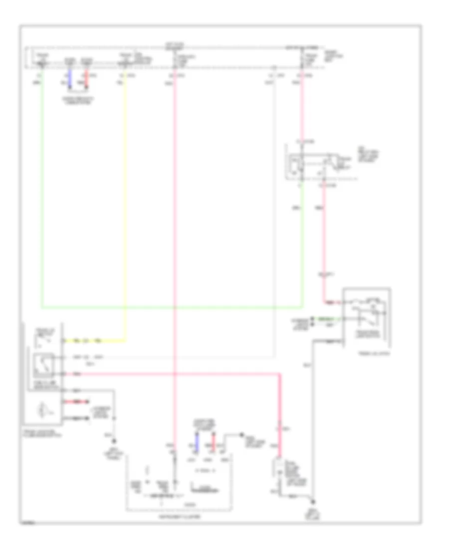 Trunk  Fuel Door Release Wiring Diagram for Hyundai Genesis Coupe 3 8 Track 2013