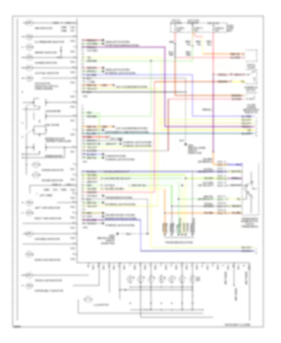 Instrument Cluster Wiring Diagram 1 of 2 for Hyundai Sonata GLS 1995