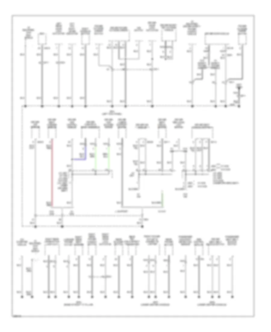 Ground Distribution Wiring Diagram 3 of 4 for Hyundai Santa Fe GLS 2013