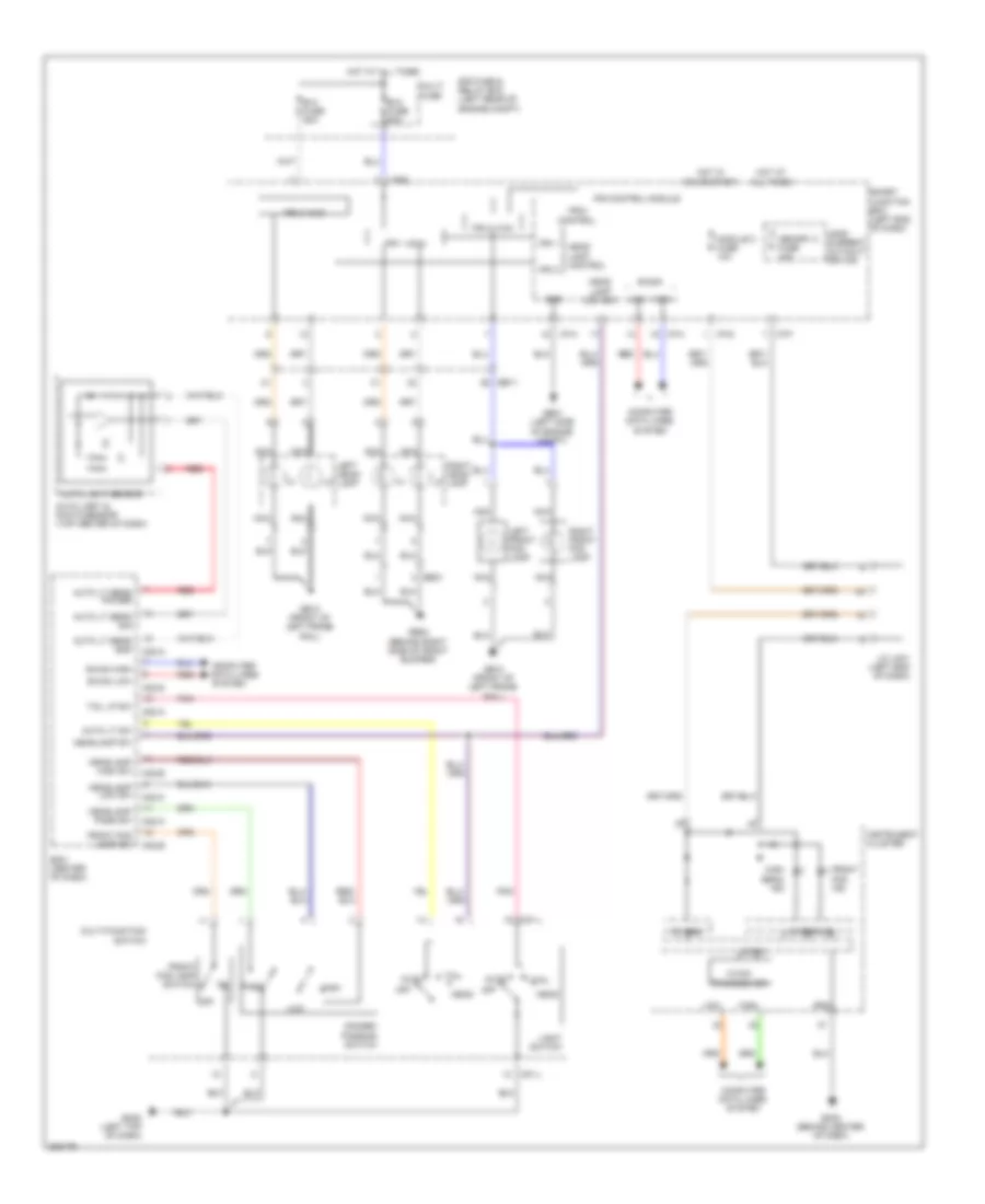 Autolamps Wiring Diagram for Hyundai Santa Fe GLS 2013