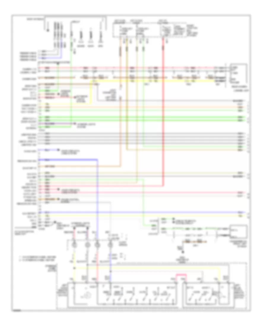 Navigation Wiring Diagram (1 of 3) for Hyundai Santa Fe GLS 2013