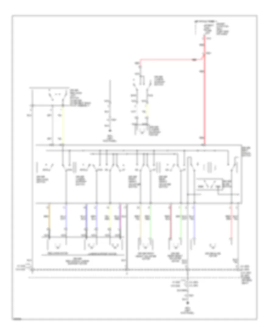 Driver Power Seat Wiring Diagram for Hyundai Santa Fe GLS 2013