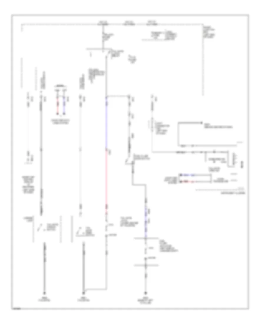 Trunk  Fuel Door Release Wiring Diagram for Hyundai Santa Fe GLS 2013