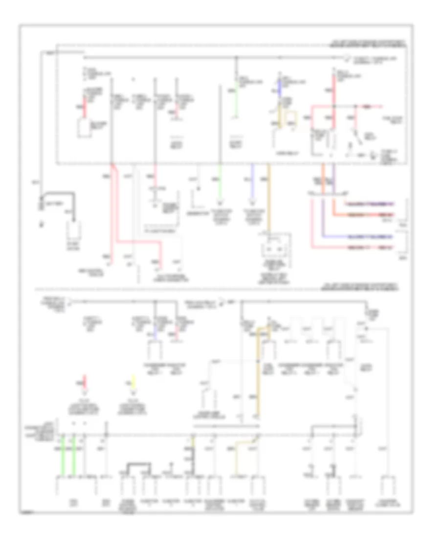Power Distribution Wiring Diagram 1 of 4 for Hyundai Accent GLS 2008