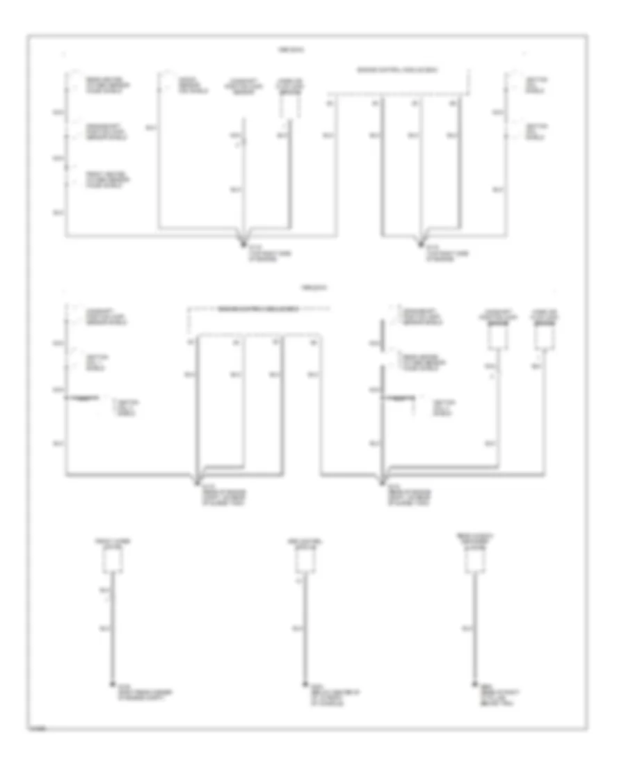 Ground Distribution Wiring Diagram 2 of 3 for Hyundai Accent 1996