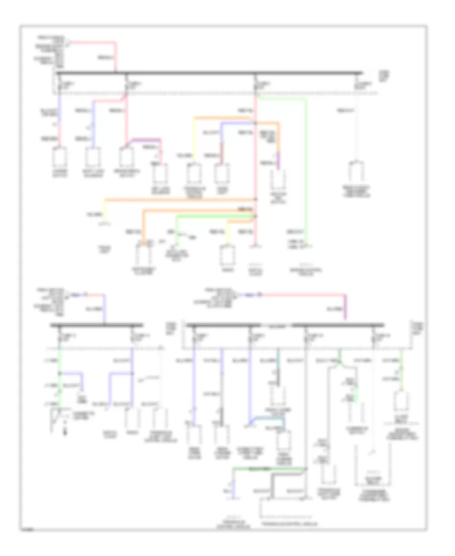 Power Distribution Wiring Diagram 3 of 5 for Hyundai Accent 1996
