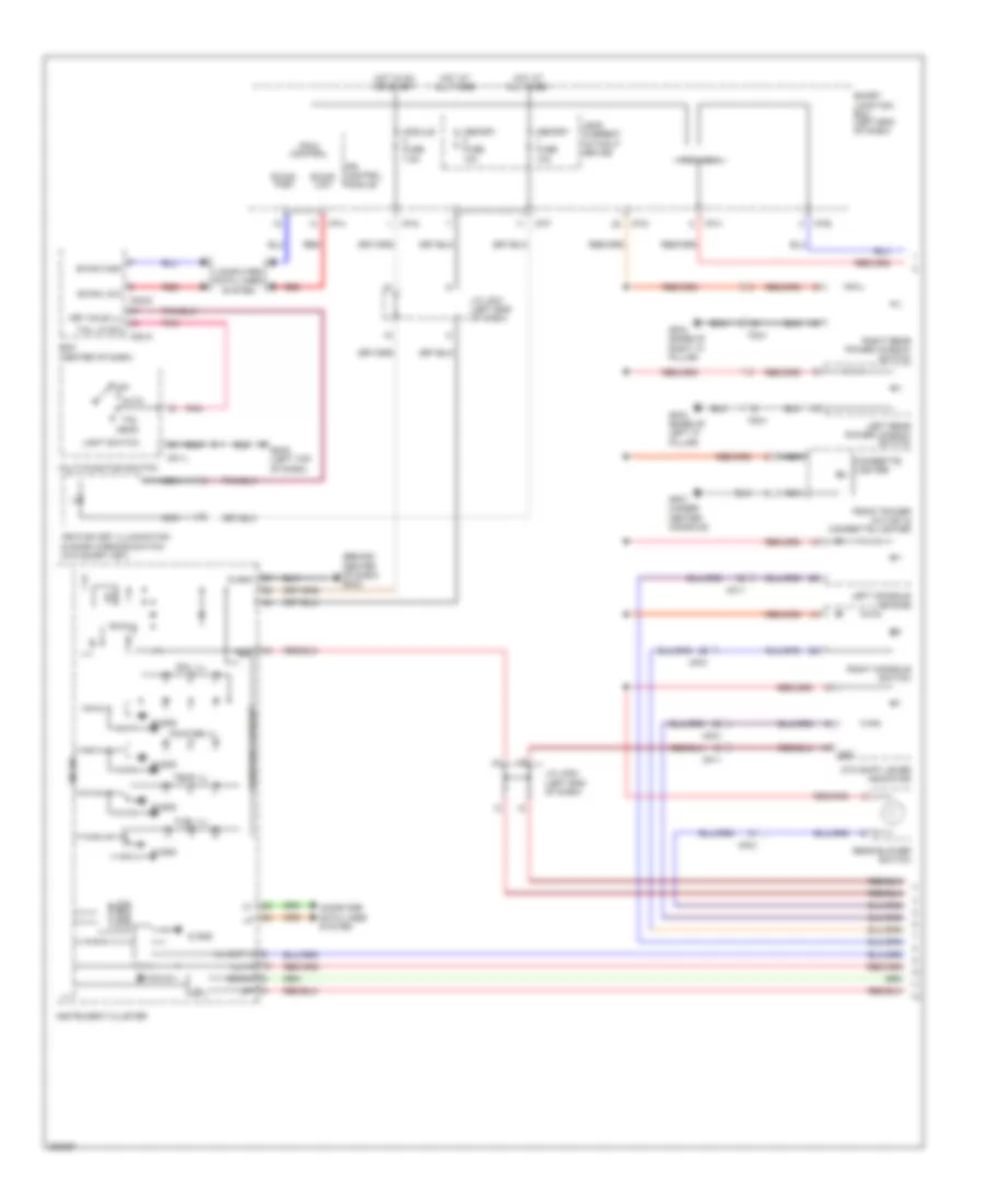 Instrument Illumination Wiring Diagram 1 of 2 for Hyundai Santa Fe Limited 2013