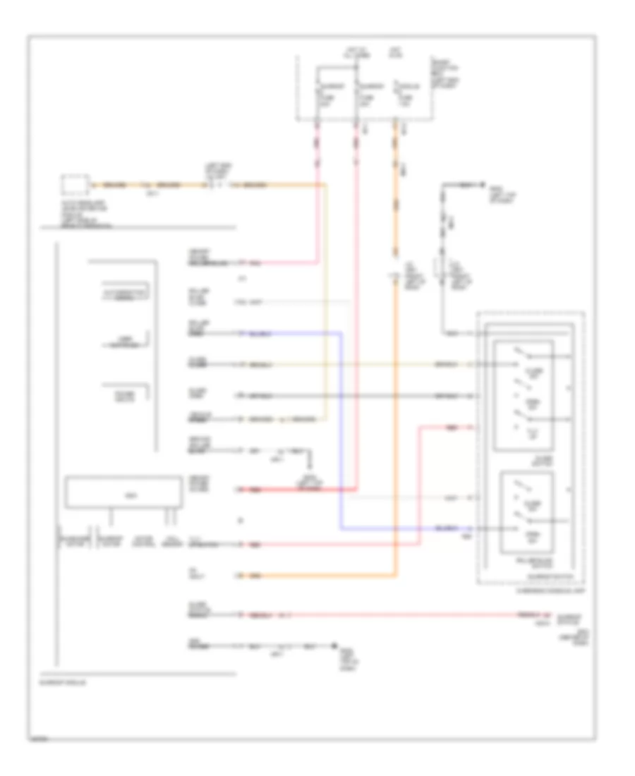 Power TopSunroof Wiring Diagram for Hyundai Santa Fe Limited 2013