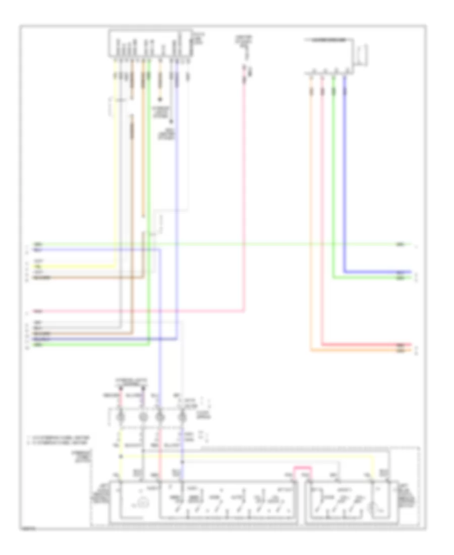 Radio Wiring Diagram, without Navigation with Amplifier (2 of 3) for Hyundai Santa Fe Limited 2013