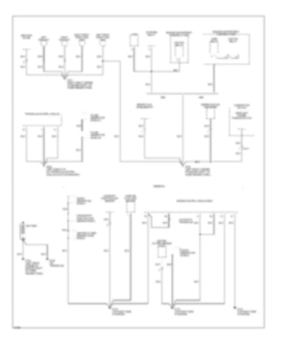 Ground Distribution Wiring Diagram 1 of 3 for Hyundai Accent GT 1996