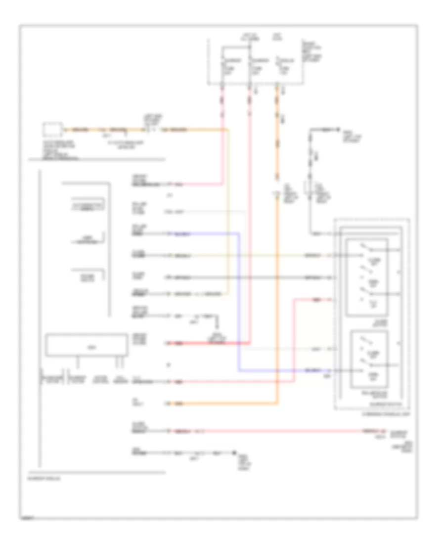 Power TopSunroof Wiring Diagram for Hyundai Santa Fe Sport 2013
