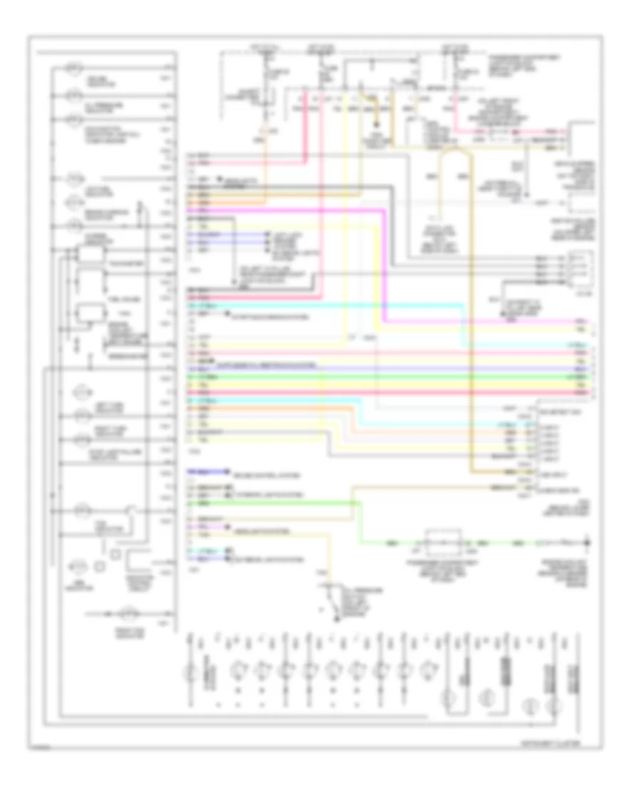 Instrument Cluster Wiring Diagram 1 of 2 for Hyundai XG350 2003