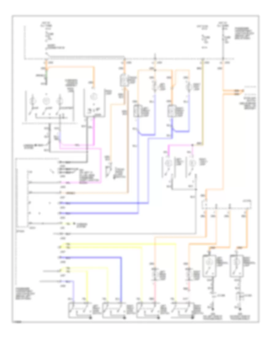 Courtesy Lamps Wiring Diagram with Sunroof for Hyundai XG350 2003