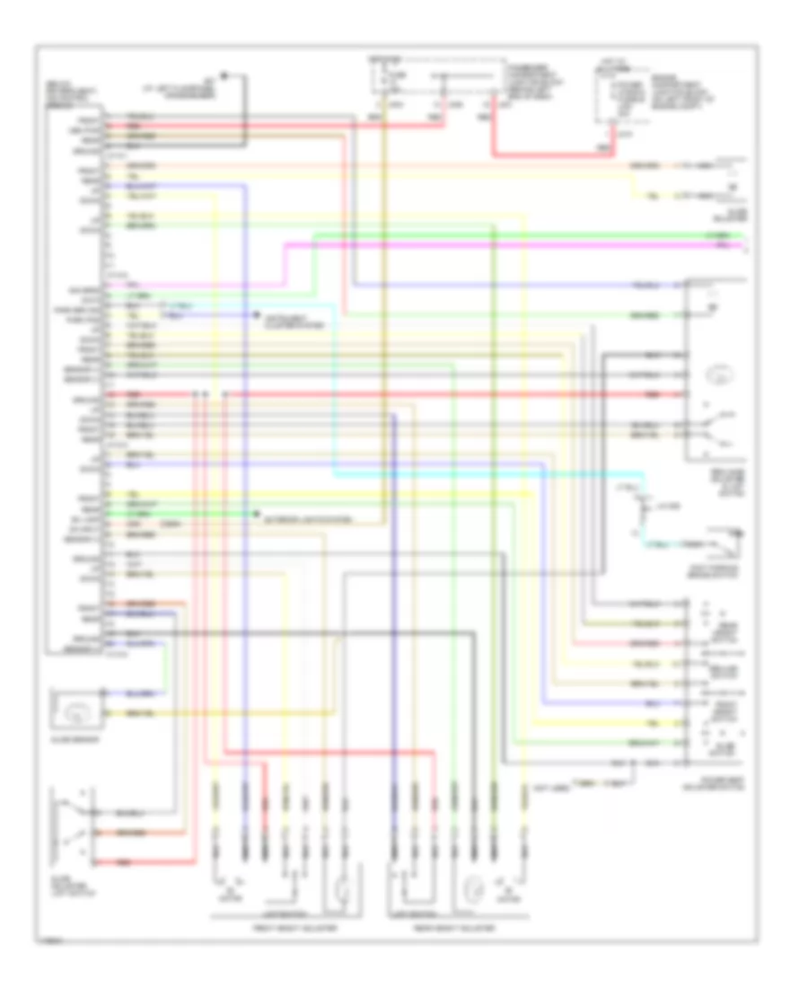 Memory Systems Wiring Diagram 1 of 2 for Hyundai XG350 2003