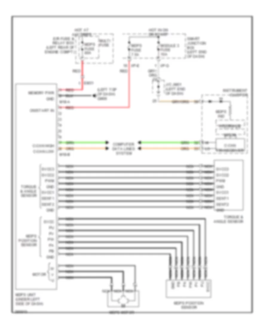 Electronic Power Steering Wiring Diagram for Hyundai Santa Fe Sport 2 0T 2013