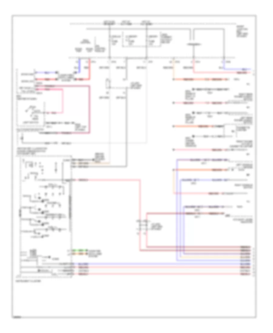 Instrument Illumination Wiring Diagram (1 of 2) for Hyundai Santa Fe Sport 2.0T 2013