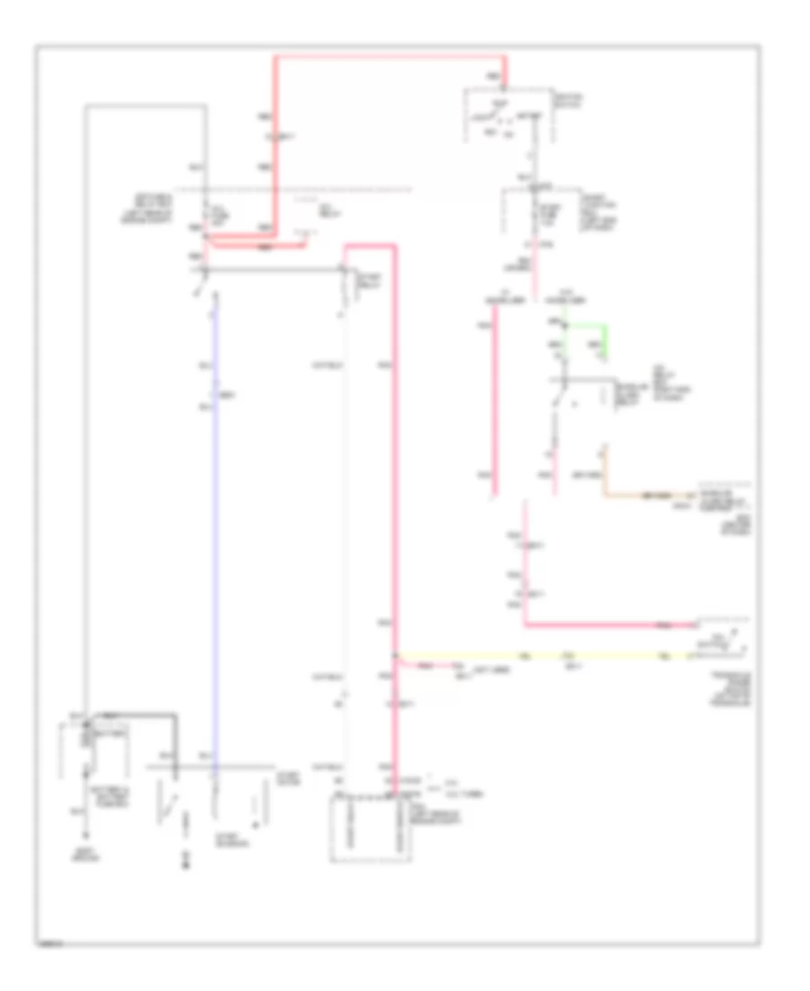 Starting Wiring Diagram, without Smart Key for Hyundai Santa Fe Sport 2.0T 2013
