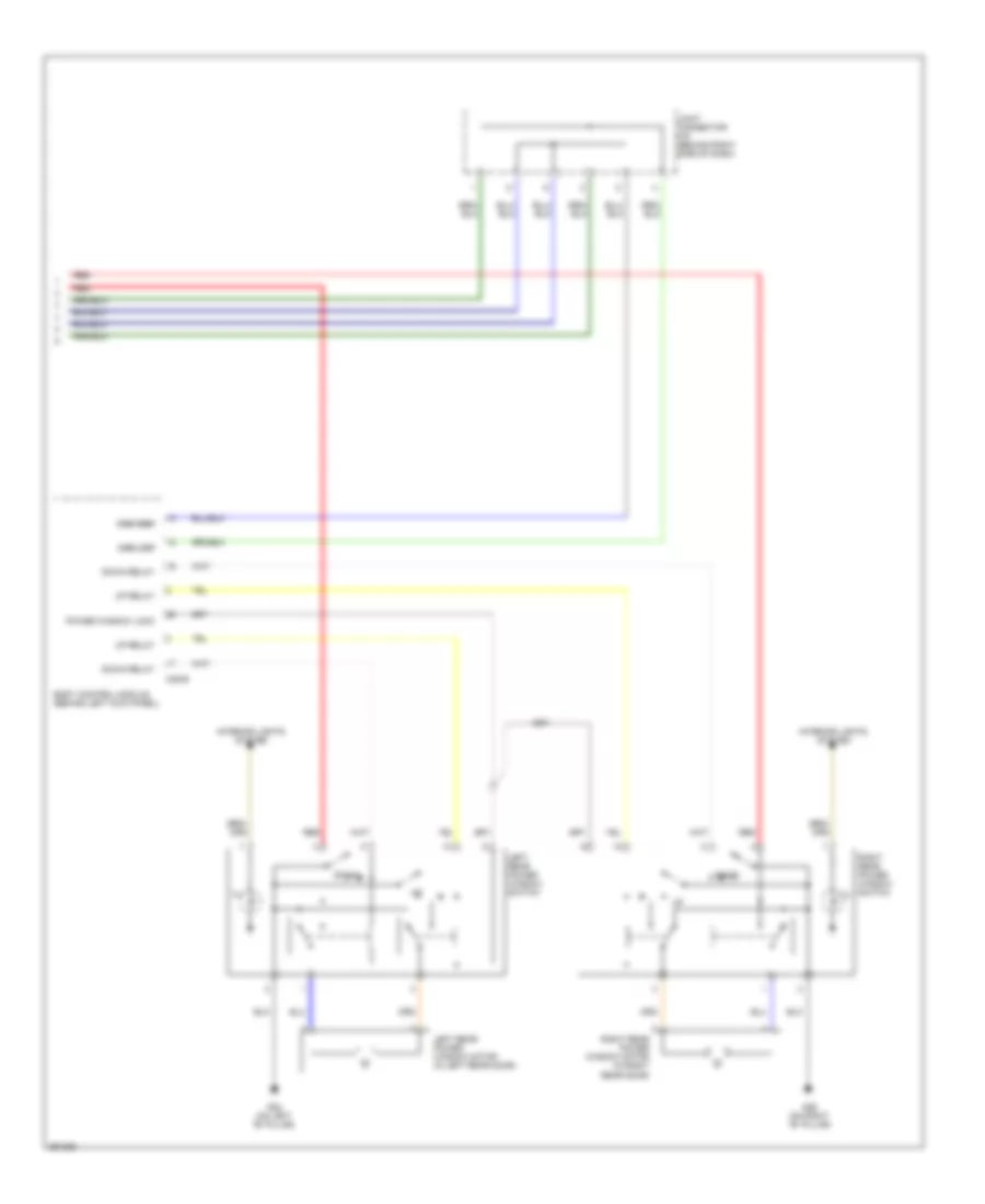 Power Windows Wiring Diagram 2 of 2 for Hyundai Azera GLS 2008