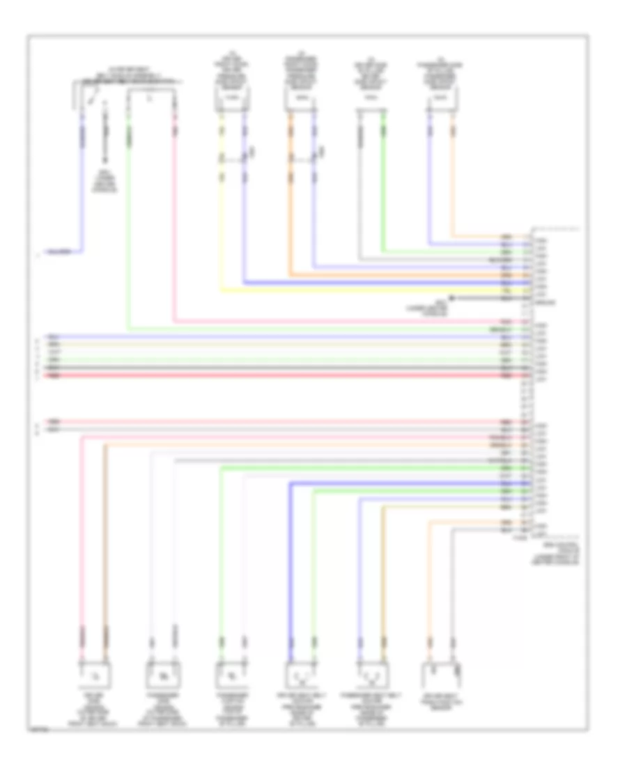 Supplemental Restraints Wiring Diagram, Except Hybrid (3 of 3) for Hyundai Sonata GLS 2013