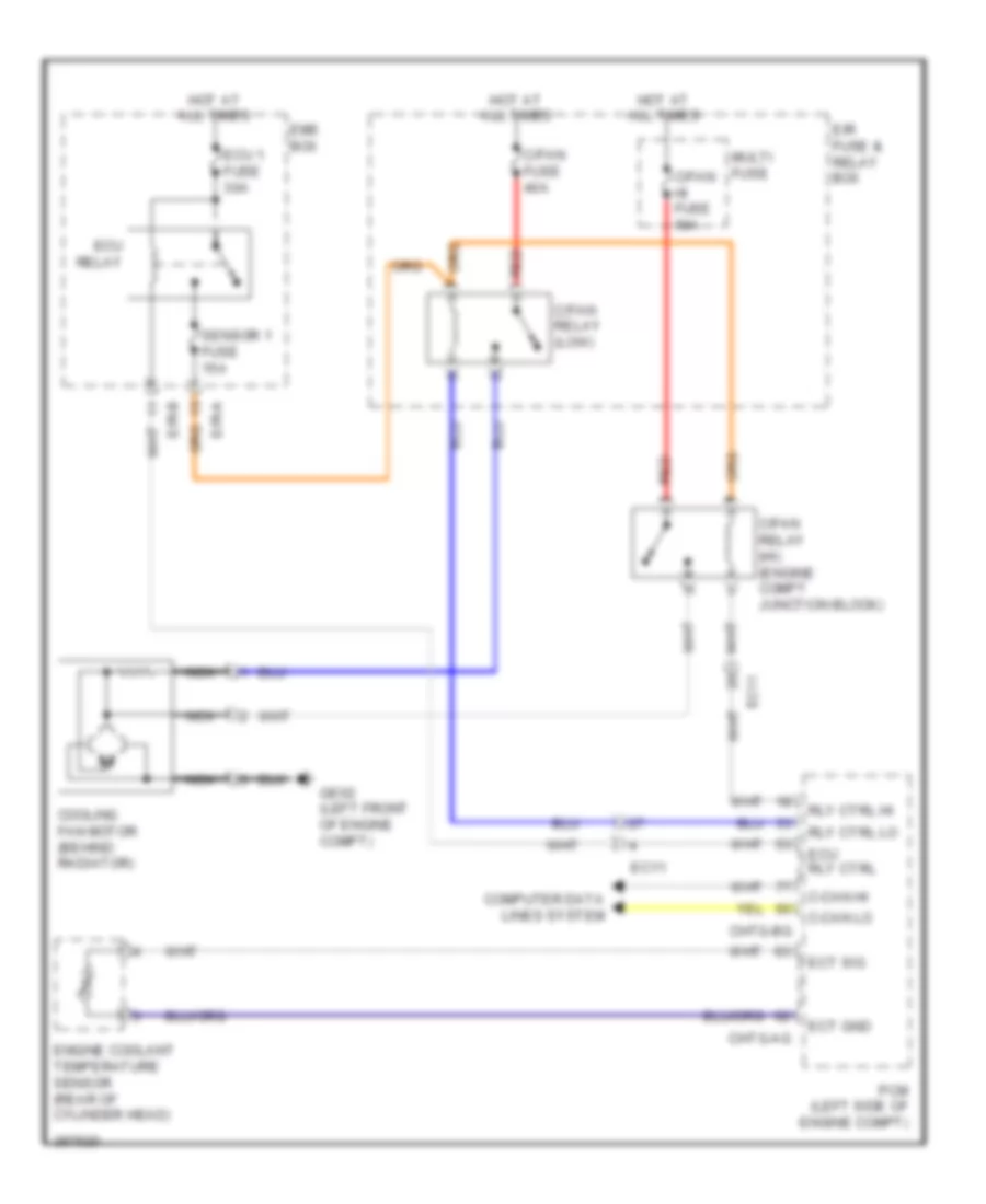 2 0L Cooling Fan Wiring Diagram for Hyundai Sonata GLS 2013