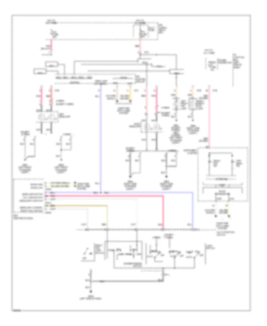 Headlamps Wiring Diagram for Hyundai Sonata GLS 2013