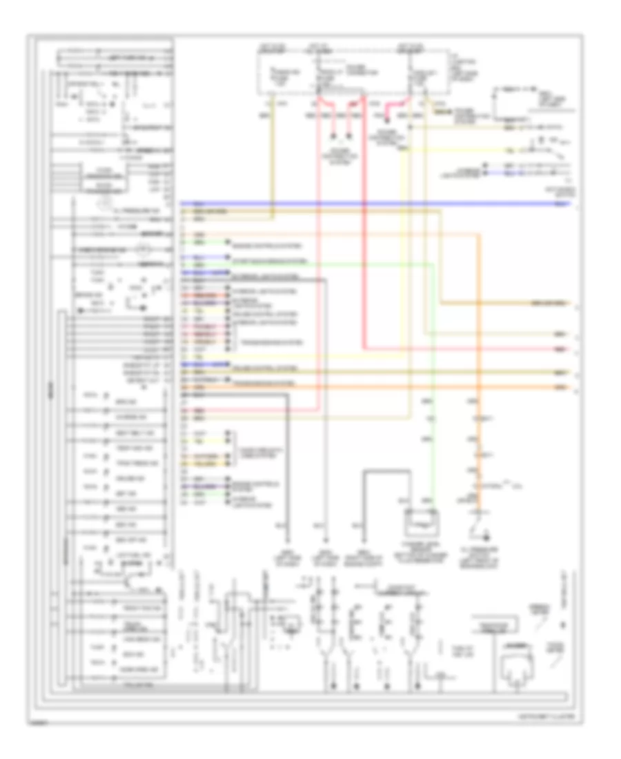 Instrument Cluster Wiring Diagram Except Hybrid 1 of 2 for Hyundai Sonata GLS 2013
