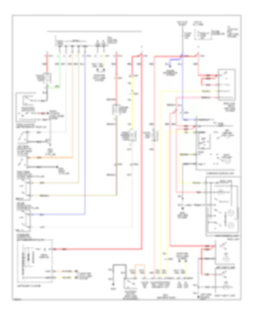 Courtesy Lamps Wiring Diagram Except Hybrid for Hyundai Sonata GLS 2013