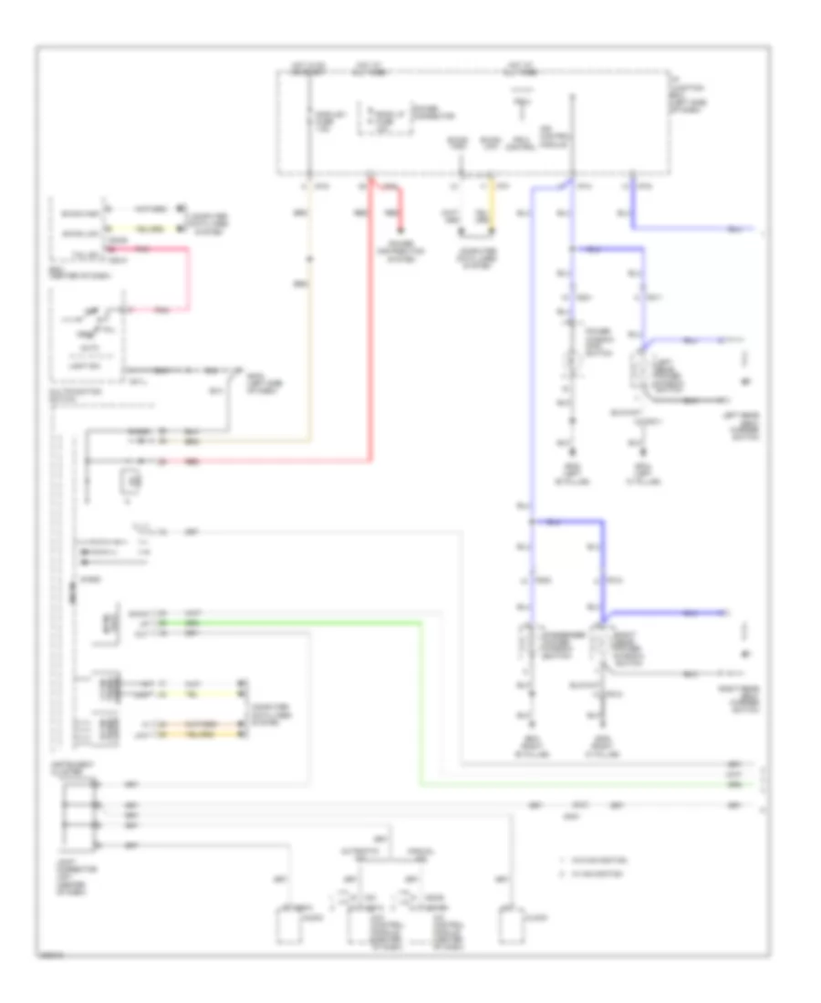 Instrument Illumination Wiring Diagram, Except Hybrid (1 of 2) for Hyundai Sonata GLS 2013