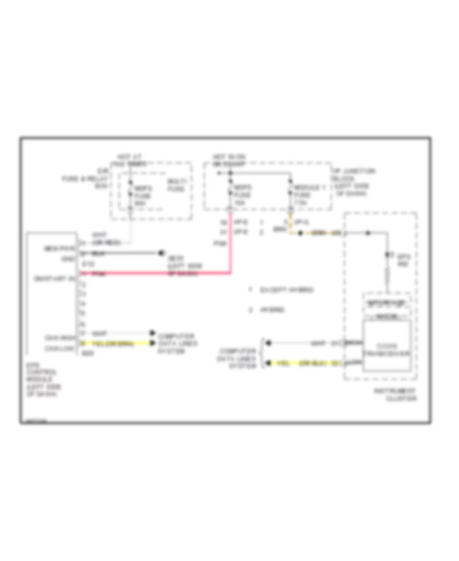 Electronic Power Steering Wiring Diagram for Hyundai Sonata Hybrid Base 2013