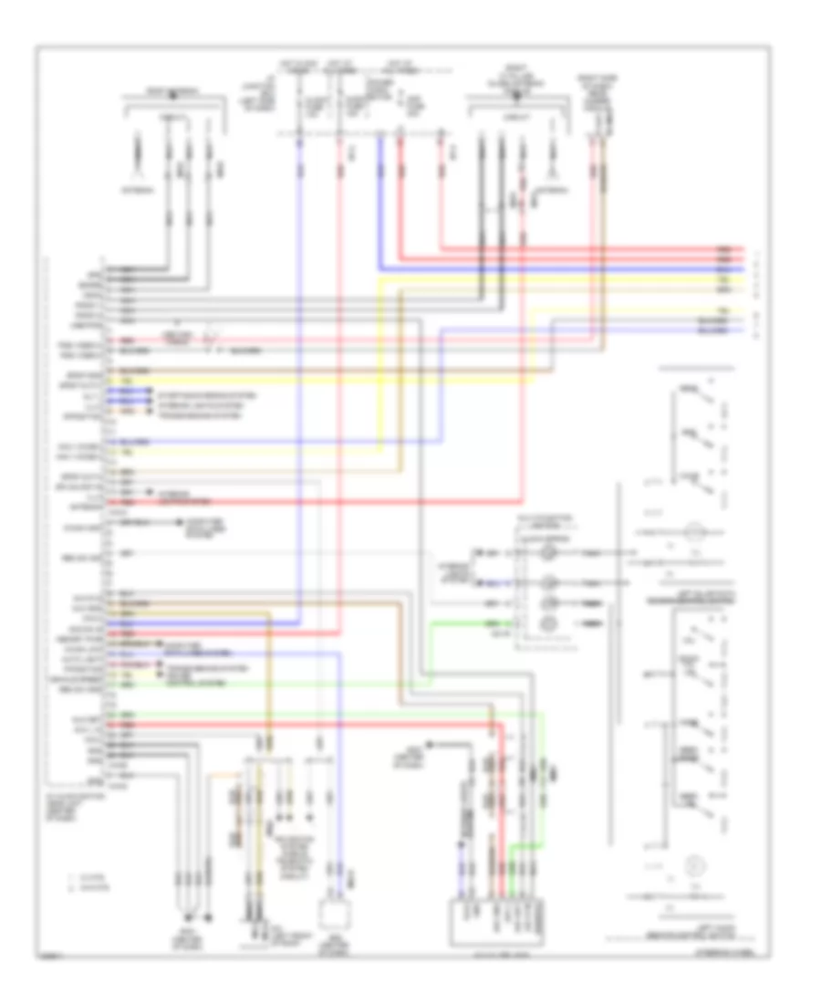 Navigation Wiring Diagram, Except Hybrid with JBL Amplifier (1 of 2) for Hyundai Sonata Hybrid Base 2013