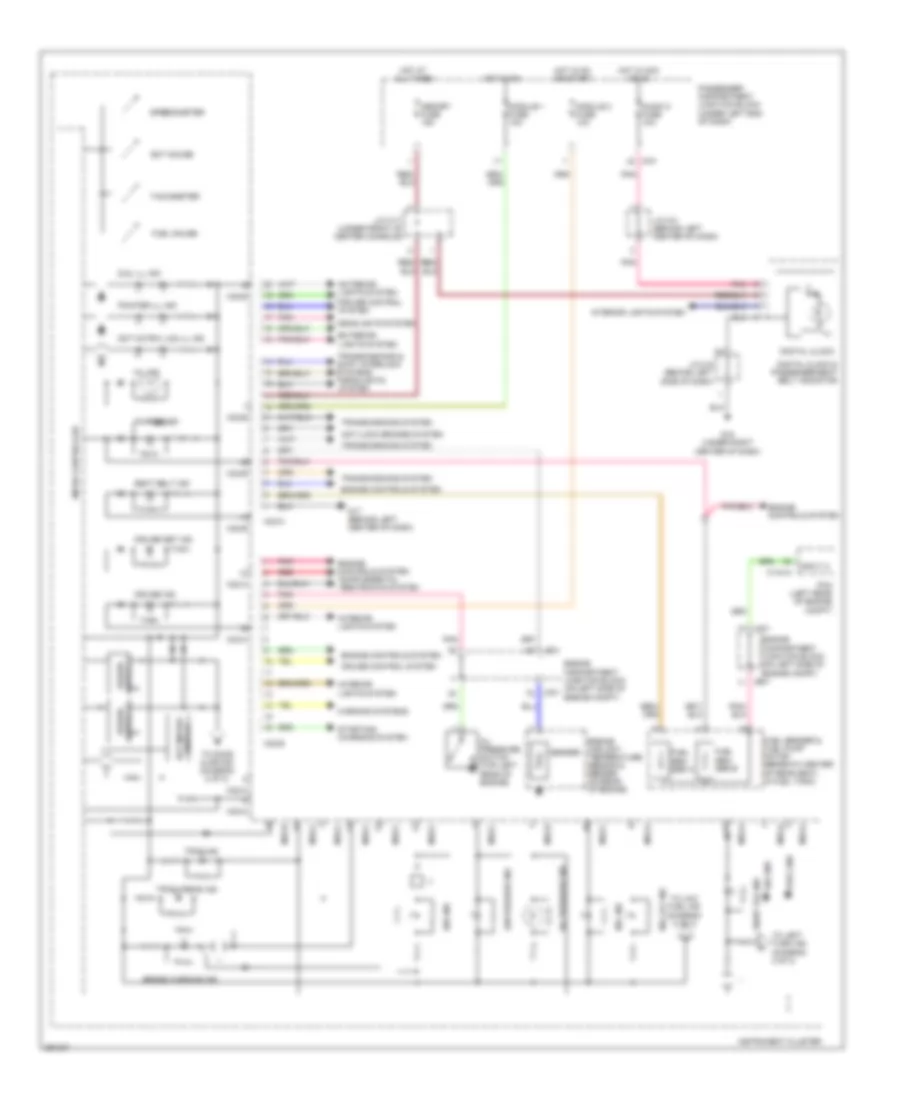 Instrument Cluster Wiring Diagram 1 of 2 for Hyundai Azera Limited 2008