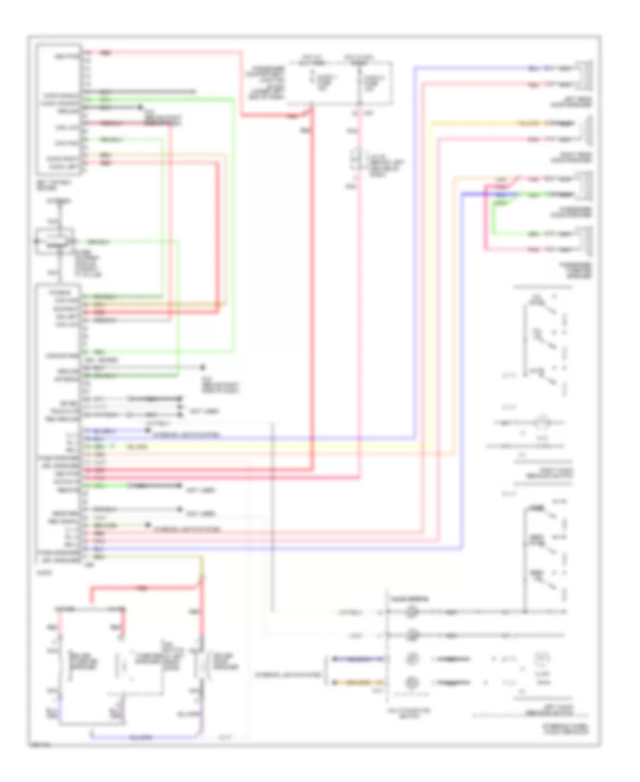 Radio Wiring Diagram, without Amplifier for Hyundai Azera Limited 2008