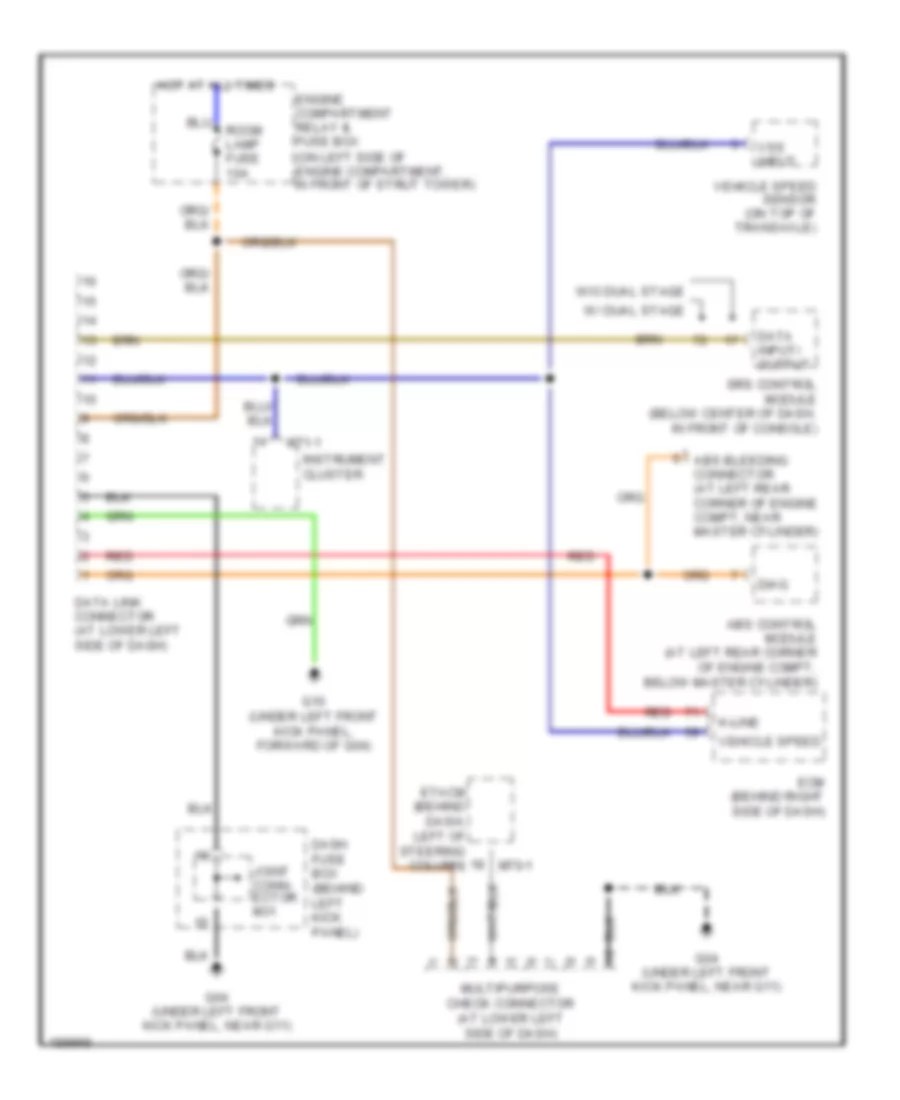 Computer Data Lines Wiring Diagram for Hyundai Accent 2004