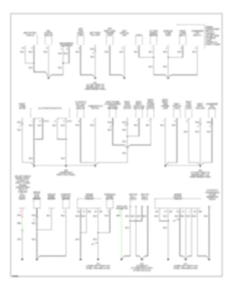 Ground Distribution Wiring Diagram 1 of 3 for Hyundai Accent 2004