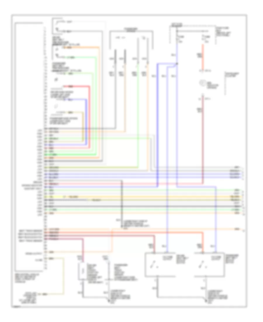 Supplemental Restraints Wiring Diagram, Dual Stage (1 of 2) for Hyundai Accent 2004