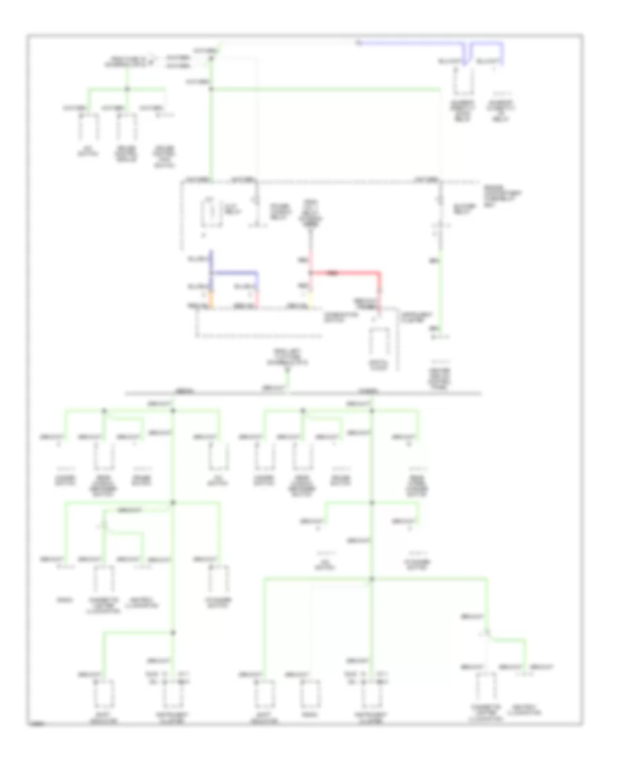 Power Distribution Wiring Diagram 4 of 5 for Hyundai Elantra GLS 1996