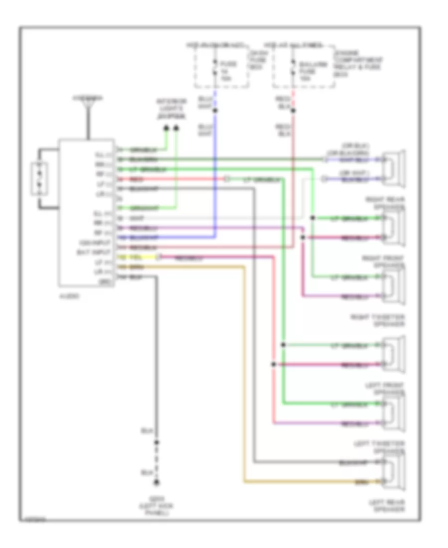 Radio Wiring Diagrams for Hyundai Elantra GLS 1996