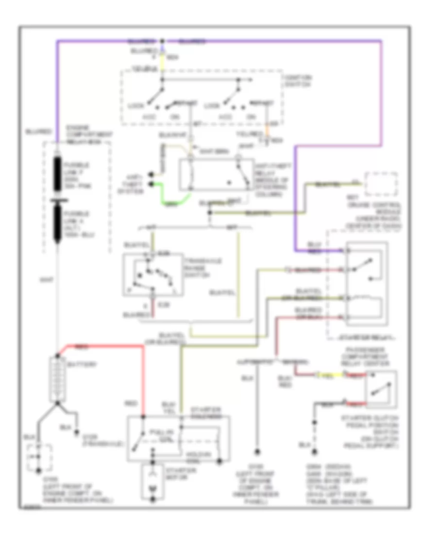 Starting Wiring Diagram for Hyundai Elantra GLS 1996