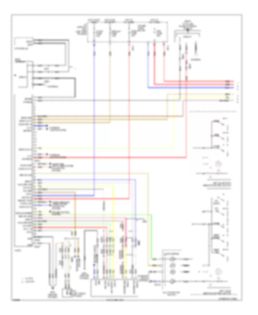 Radio Wiring Diagram, Except Hybrid without Navigation  with JBL Amplifier (1 of 2) for Hyundai Sonata Hybrid Limited 2013